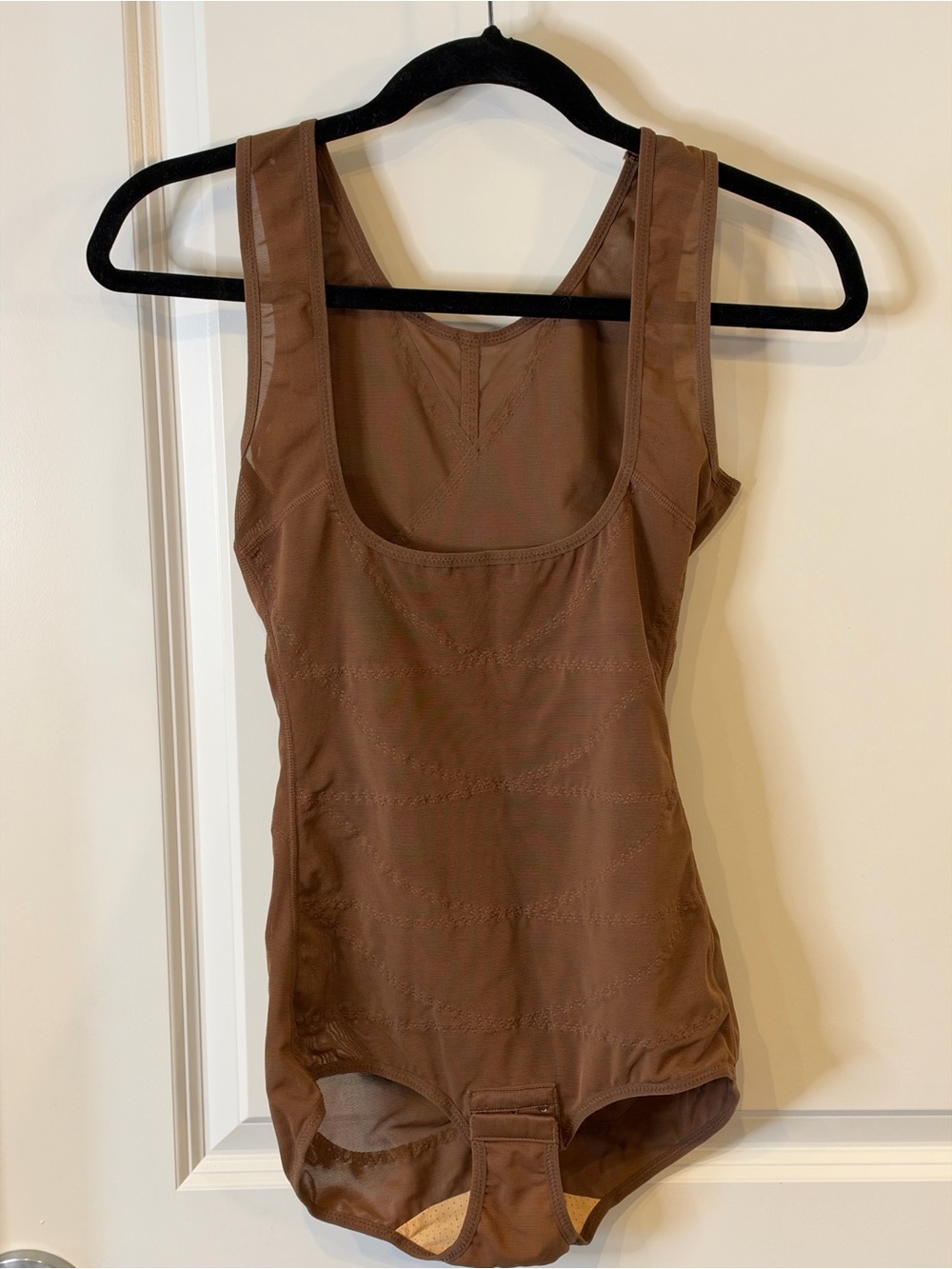 Brown Mesh Full Body Shapewear with Tummy Control Size Medium